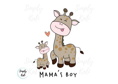 Mama's Boy Giraffe -  Heavy Weight Glossy Picture Only - Unframed