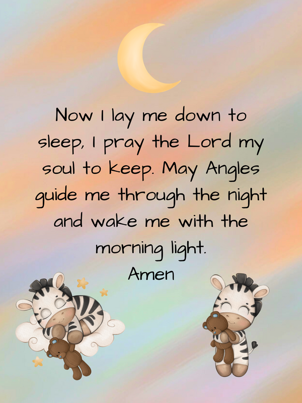 Children's Night time Prayer Canvas