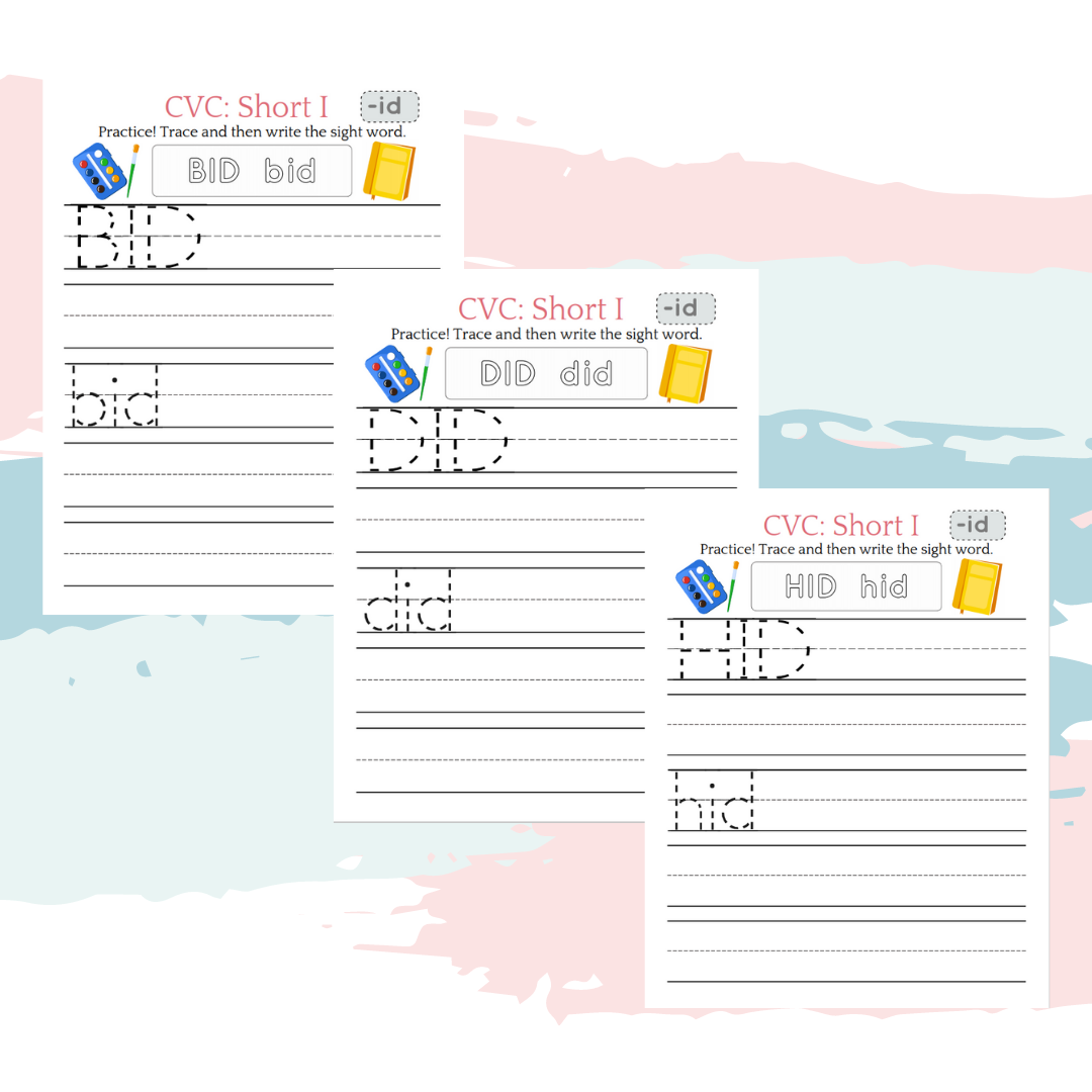 Kids Tracing Practice Worksheets- I Sound – Simply Kali