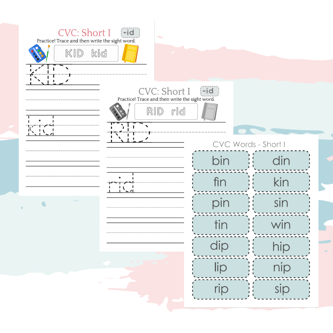 Kids Tracing Practice Worksheets- I Sound – Simply Kali