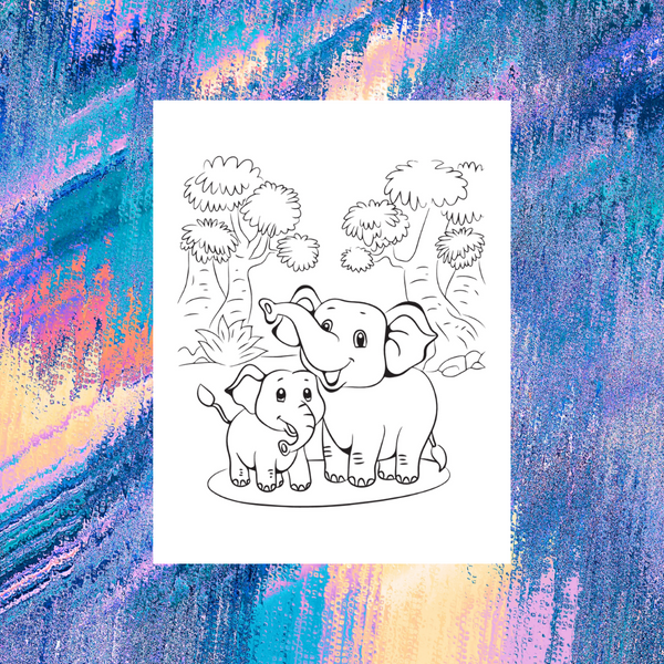 Cute Elephant Coloring Pages for Kids