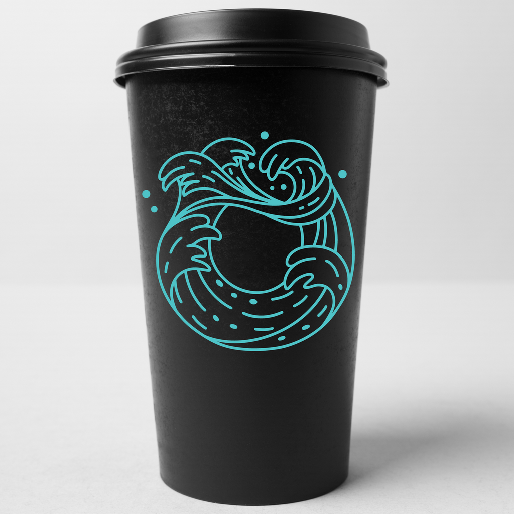 Blue Wave Tumbler Decal