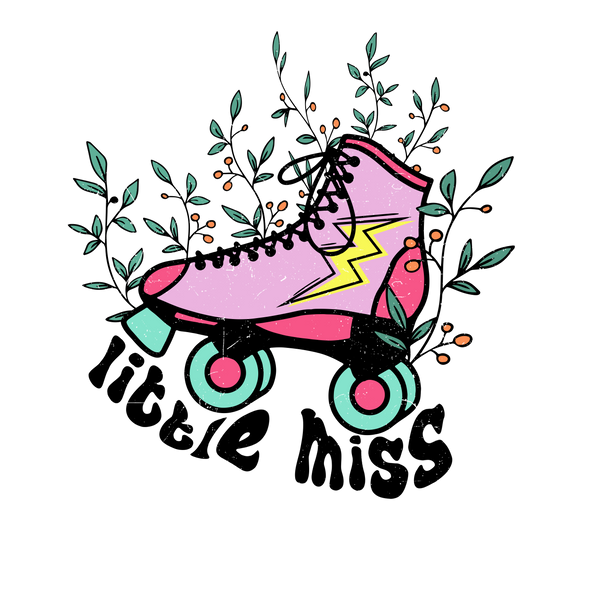 Little Miss Roller Skate Transfer Sheet